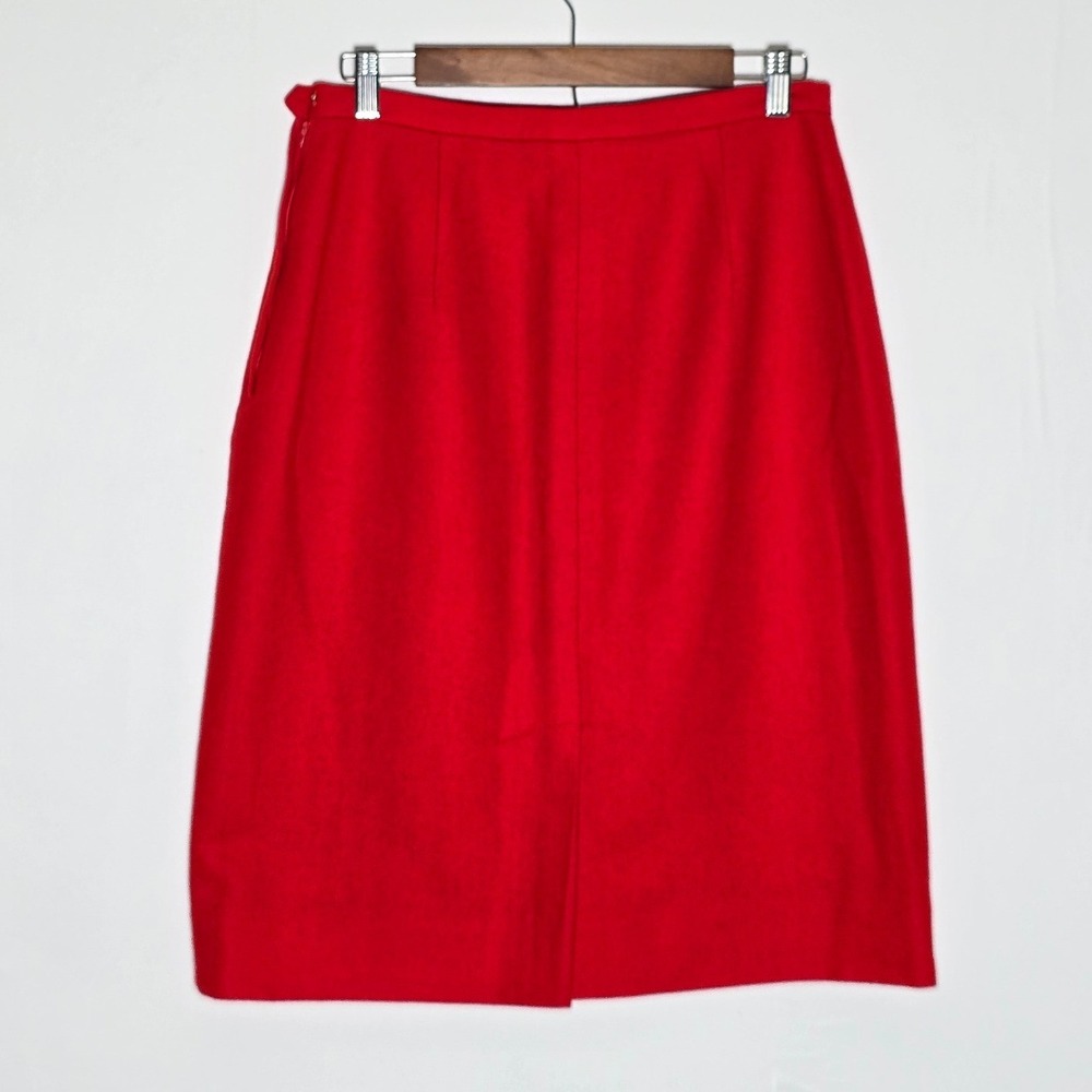 Pendleton Women's Pure Virgin Wool Skirt Size 16 Red Vintage Classic old money